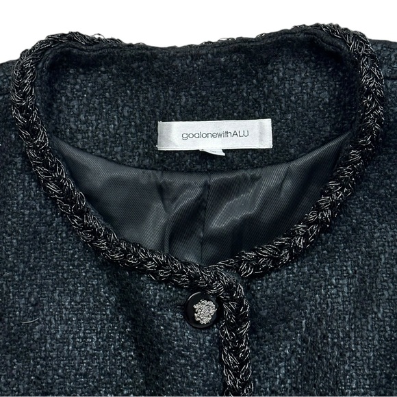 Go Alone With Alu Black Blazer - Womens Size Large - Picture 2 of 5